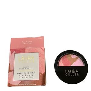 Laura Geller Baked Blush-n-Bronze Marbleized 2-in-1 - Rose Bronze 0.30oz NEW